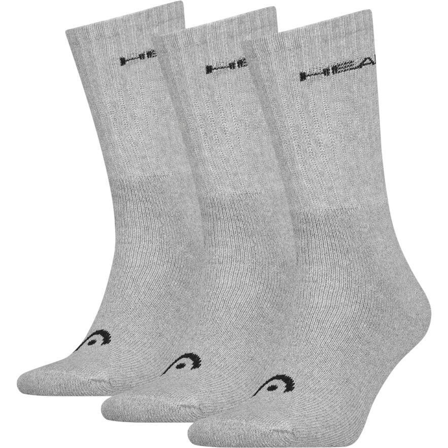 Носки Head ELEMENTS ALL SPORTS CREW 3P 701229008-004 3 пары р. 43-46 Серый (57683-117)