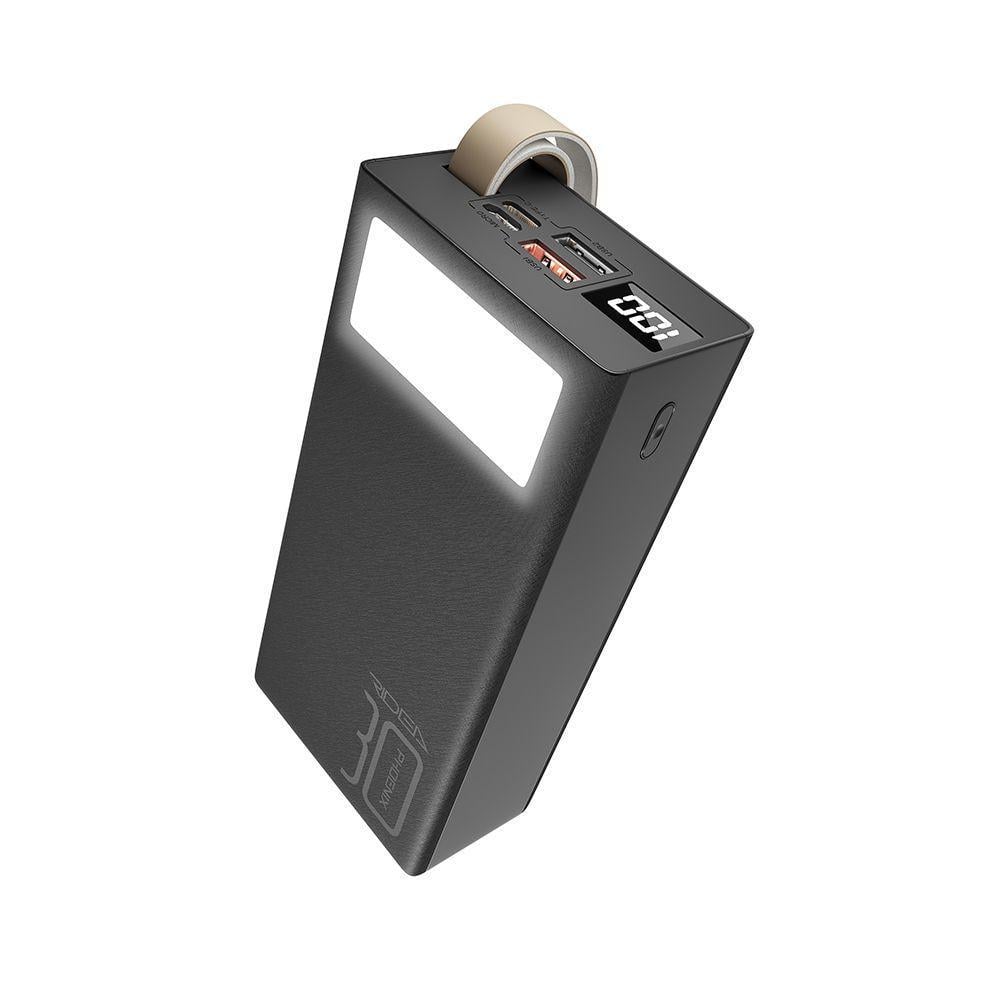 Универсальная мобильная батарея Ridea RP-D30L Phoenix30 10W digital display с лампой 30000 mAh (216-00032)