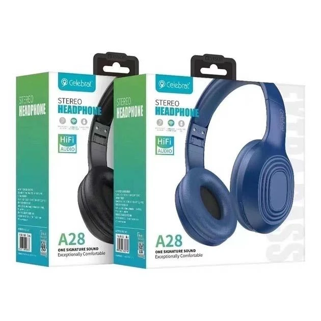 Наушники Celebrat A28 Bluetooth Headphones Black - фото 2