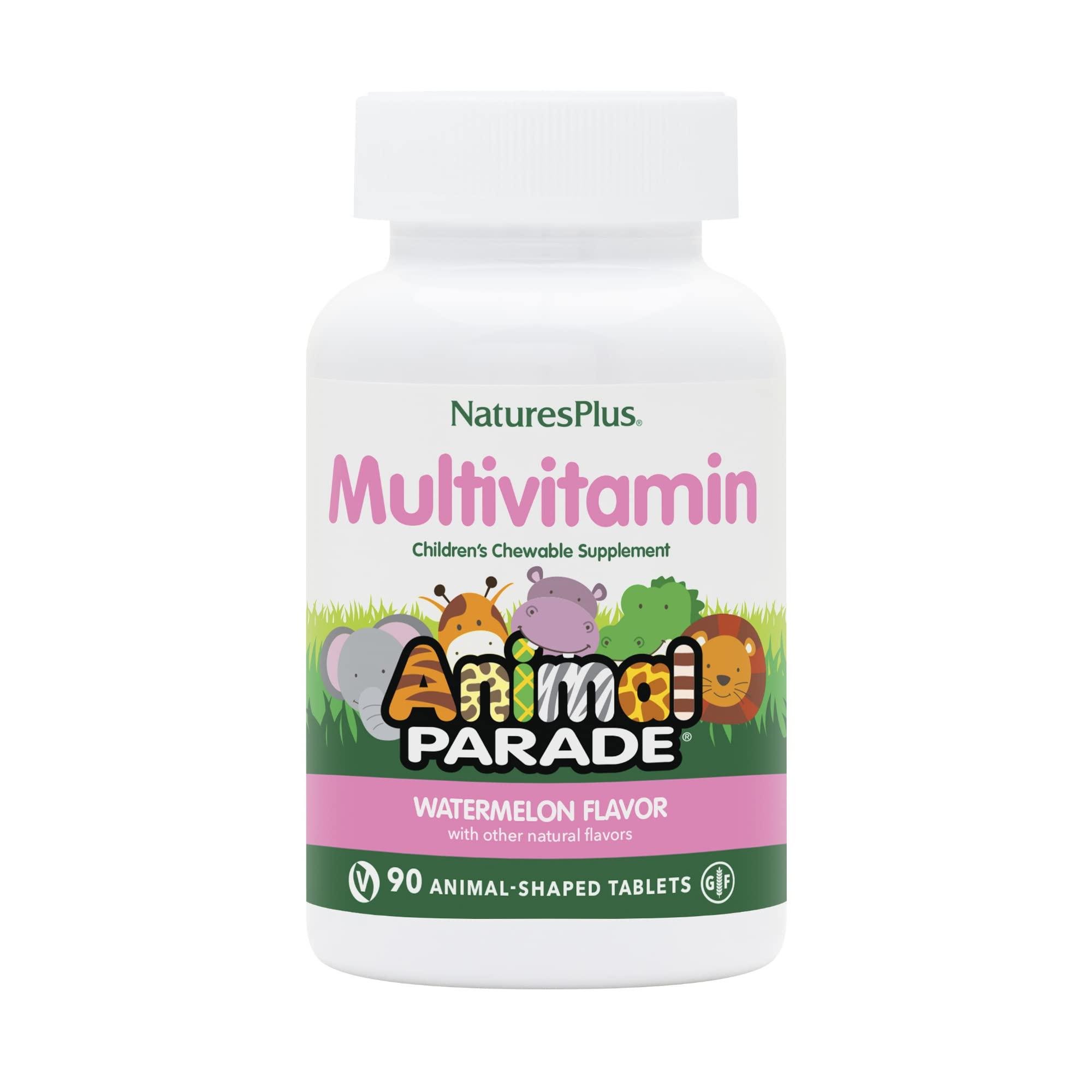 Мультивітаміни для дітей Nature's Plus Animal Parade Children's Chewable Multivitamin Supplement Watermelon 90 таблеток