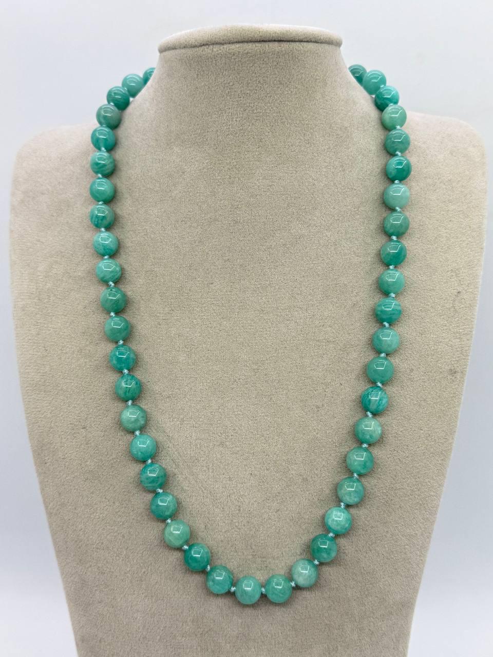 Бусы из амазонита 8 мм 45 см Зеленый (12569)