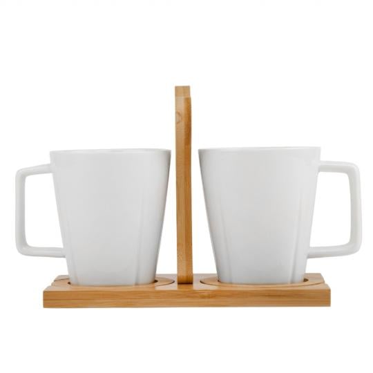 Набор керамических кружок Elisey Симфония с бамбуковой подставкой 260 мл 5 пр. Белый (135-81-4004-001) Набор керамических кружок Elisey Симфония с бамбуковой подставкой 260 мл 5 пр. Белый (135-81-4004-001)