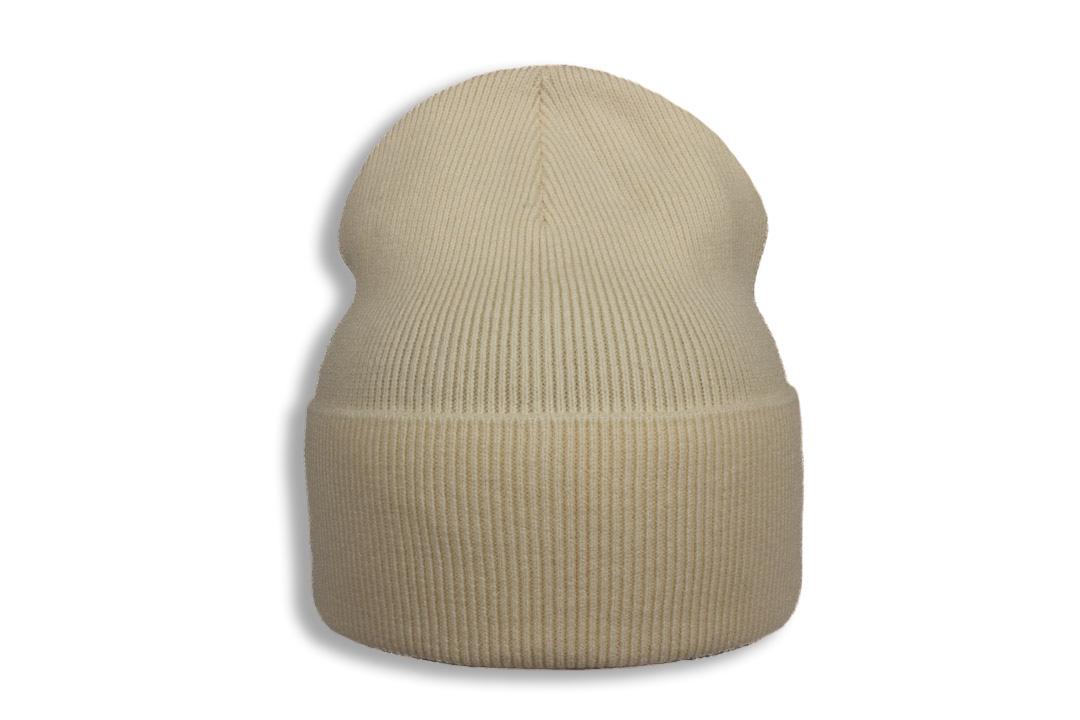 Шапка молодежная бини Apex Элси с отворотом кашемировая без подкладки Молочный (282042) - фото 1 Шапка молодежная бини Apex Элси с отворотом кашемировая без подкладки Молочный (282042) - фото 1