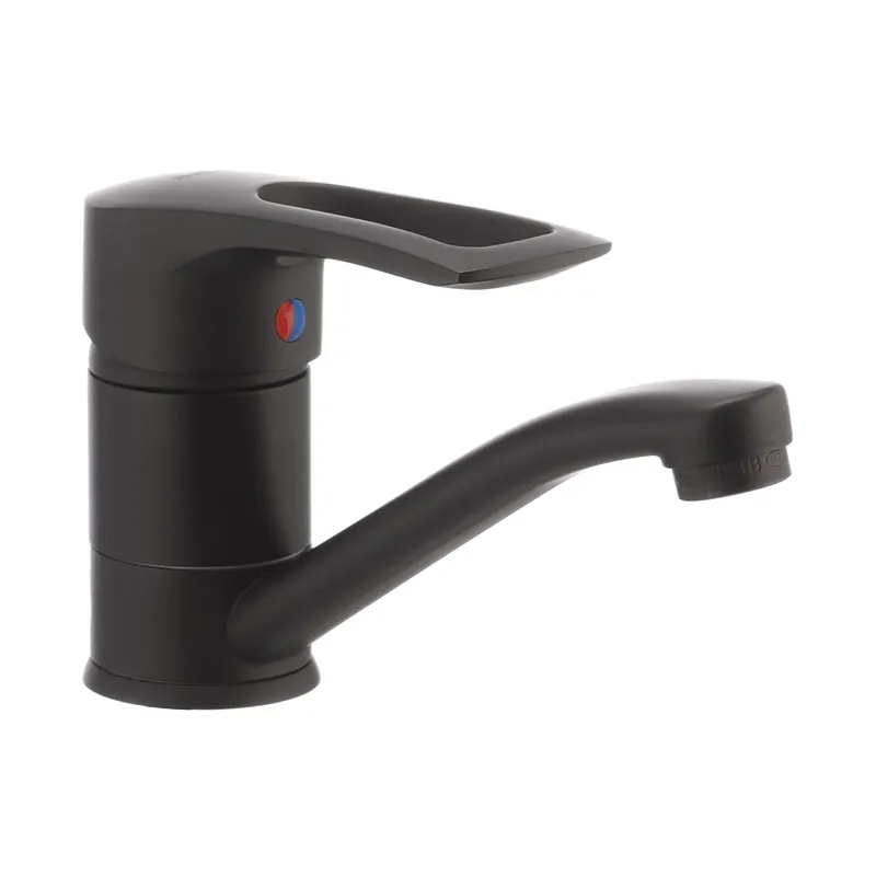 Смеситель для умывальника Haiba Hansberg 004 излив 15 см Черный (HB0185)