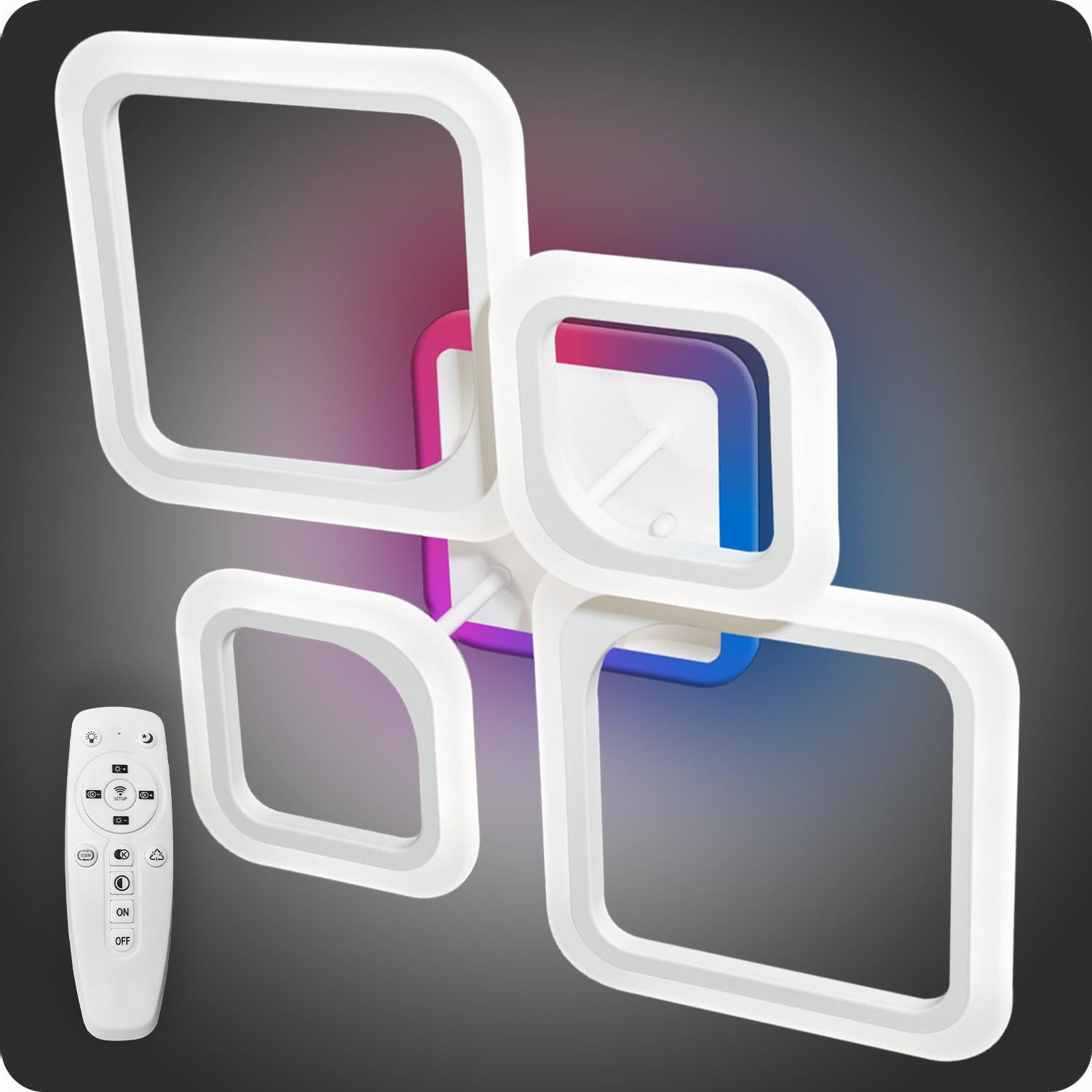 Люстра светодиодная 517 Dlight 3color с пультом 62 Вт Белый (02111)