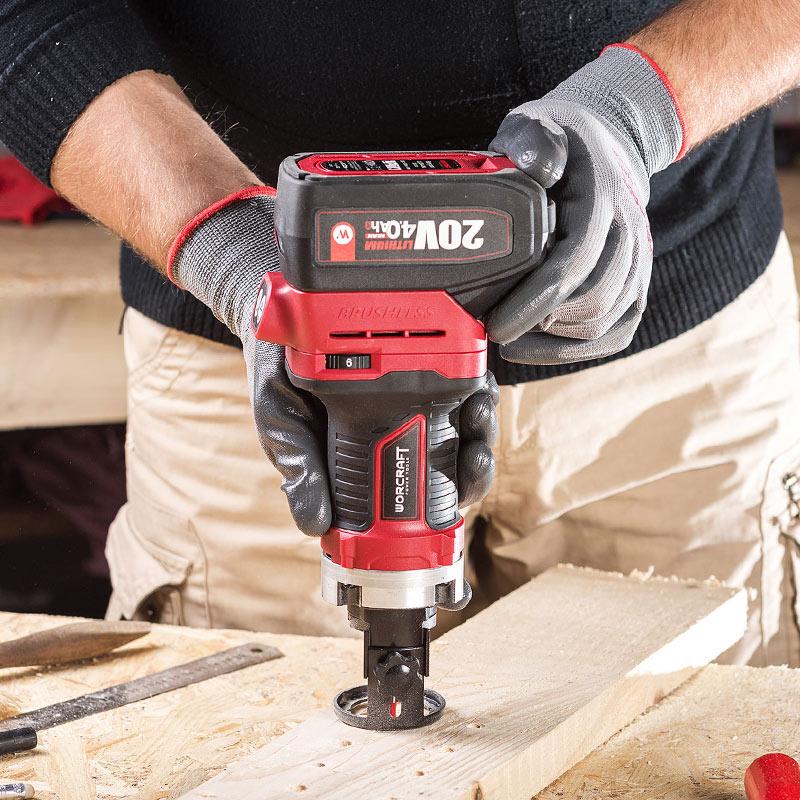 Фрезер по дереву акумуляторний безщітковий Worcraft CER-S20LiB без акумулятора і зарядного 20В (13178) - фото 6 Фрезер по дереву акумуляторний безщітковий Worcraft CER-S20LiB без акумулятора і зарядного 20В (13178) - фото 6