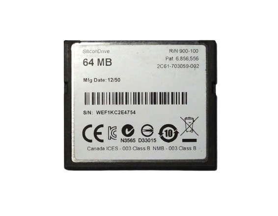 Карта памяти SiliconDrive Compact Flash WD 64 Mb (18343431) - фото 2