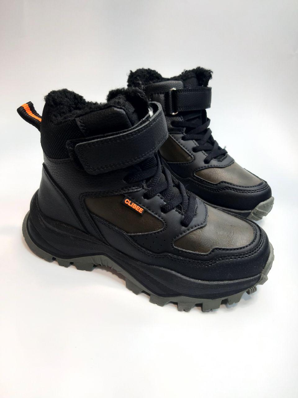 Ботинки зимние Clibee для мальчика р. 35 23,2 см Хаки (620-3)