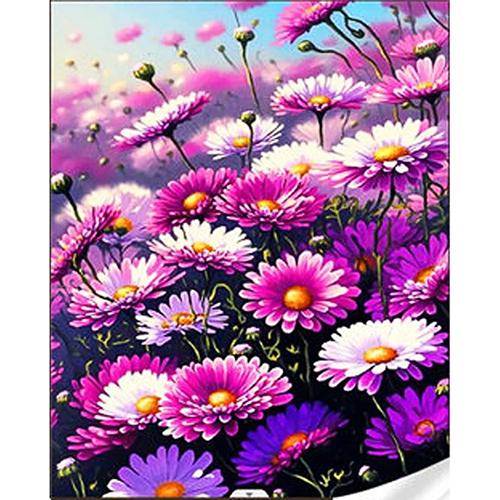 Алмазная мозаика Strateg Премиум Яркие астры 30x40 см (Str-GM86856)