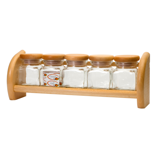 Набор емкостей для специй на полке President Line 120 мл 5 пр. (002701)