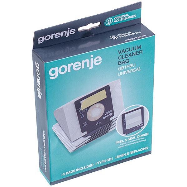 Комплект з паперових мішків та фільтра двигуна GB1PBU для пилососу Gorenje 570741 5 шт. Комплект з паперових мішків та фільтра двигуна GB1PBU для пилососу Gorenje 570741 5 шт.