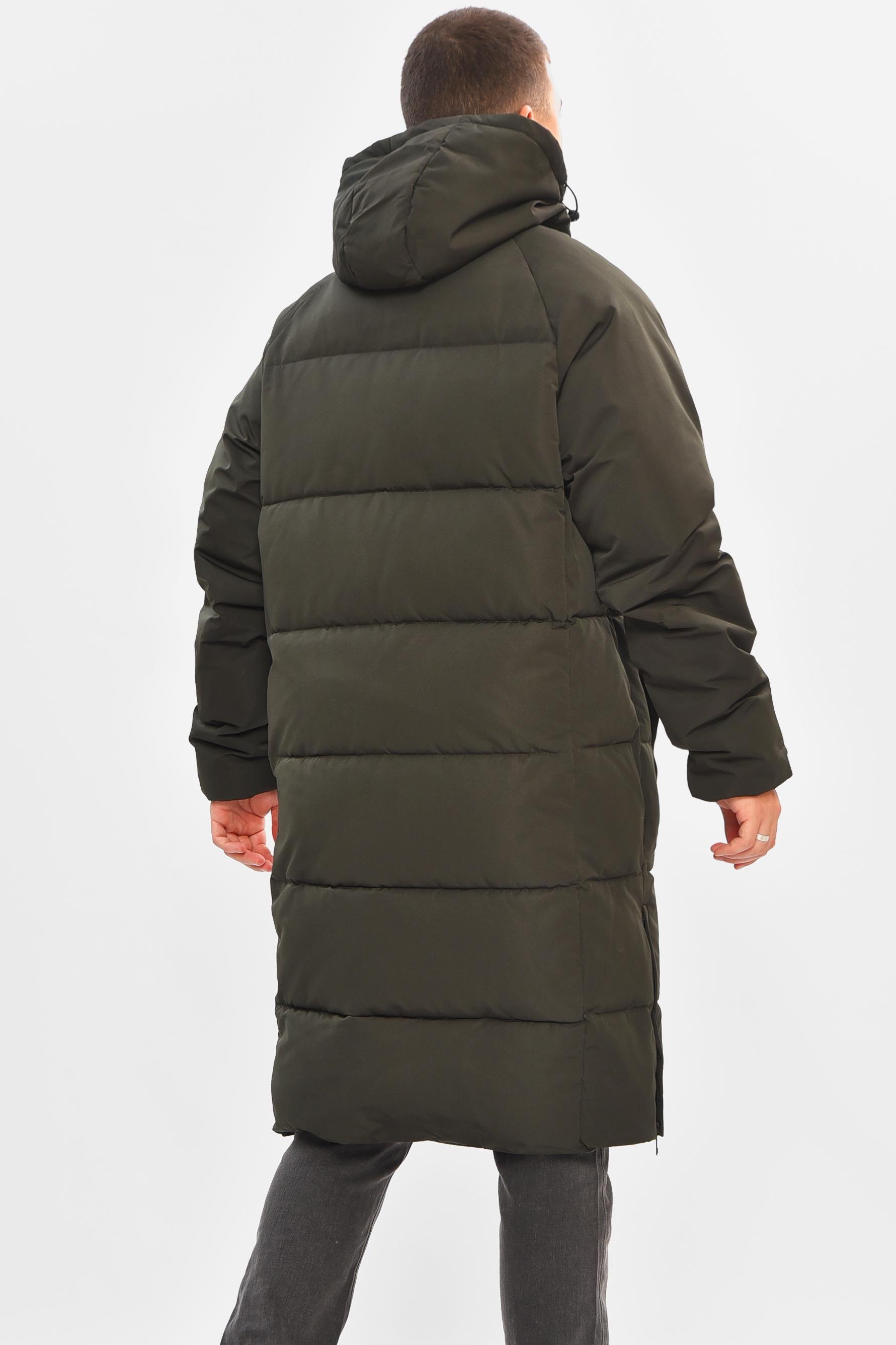 Куртка мужская удлиненная еврозима M Темно-зеленый (205012) - фото 3 Куртка мужская удлиненная еврозима M Темно-зеленый (205012) - фото 3