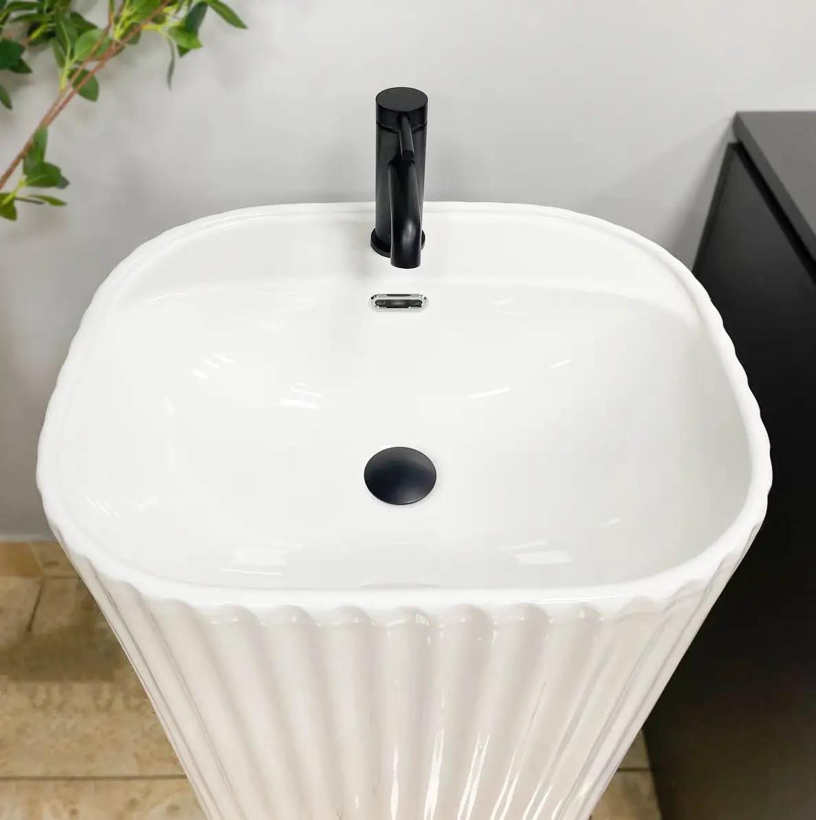 Умывальник напольный VBI Tarsia прямоугольный 460x540 мм Белый (RM-VBI-019008) - фото 5 Умывальник напольный VBI Tarsia прямоугольный 460x540 мм Белый (RM-VBI-019008) - фото 5