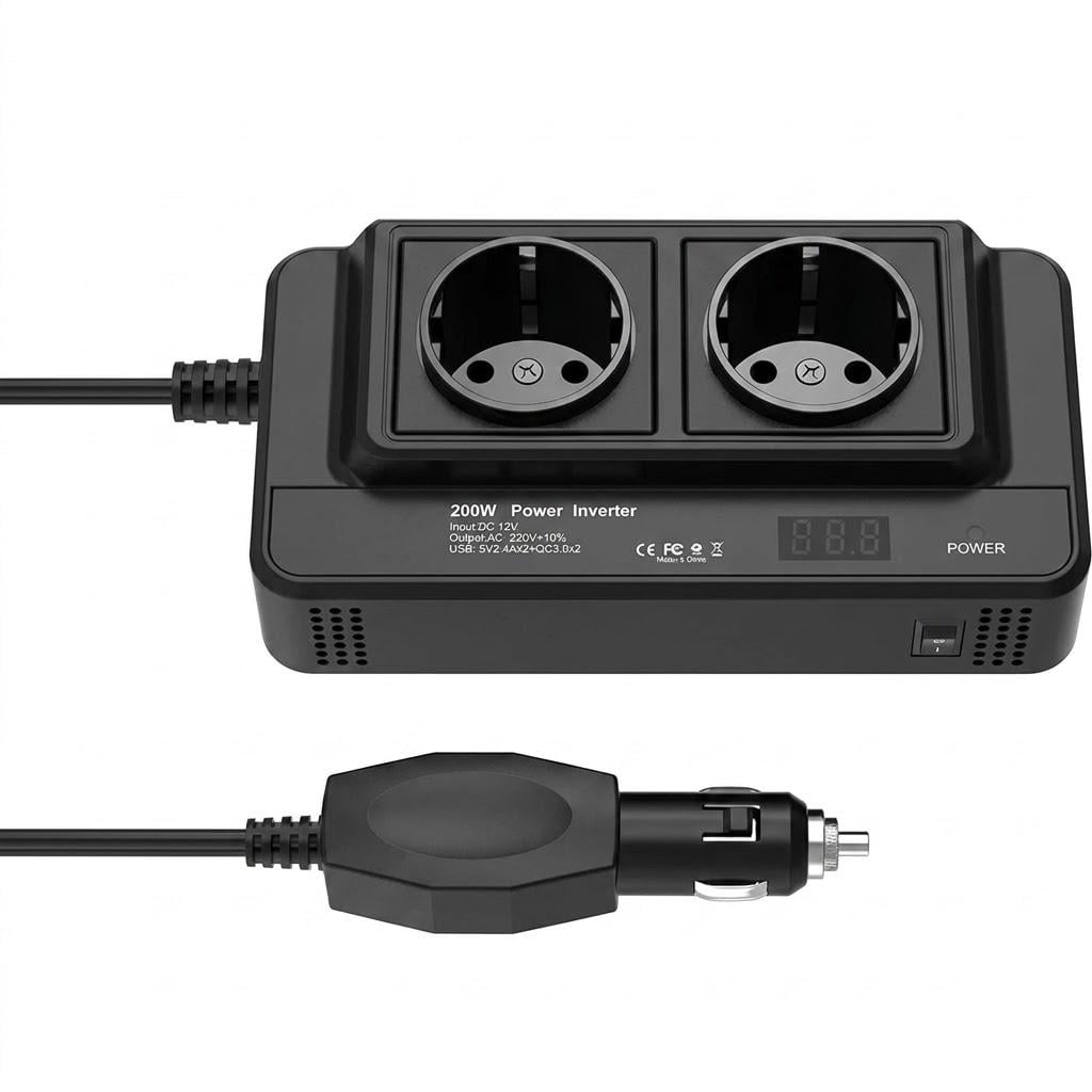 Автомобільний інвертор QXYSLHKC Meind 200W перетворювач напруги 12V-220V з USB (35015446) Автомобільний інвертор QXYSLHKC Meind 200W перетворювач напруги 12V-220V з USB (35015446)