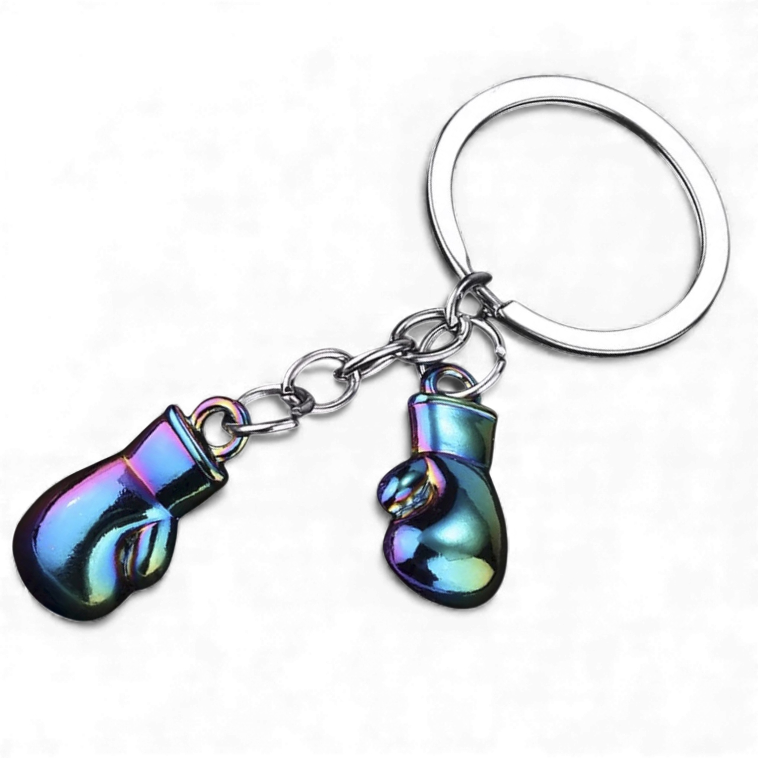 Брелок для ключей боксерские перчатки Univerza спортивный из металла Перламутровый