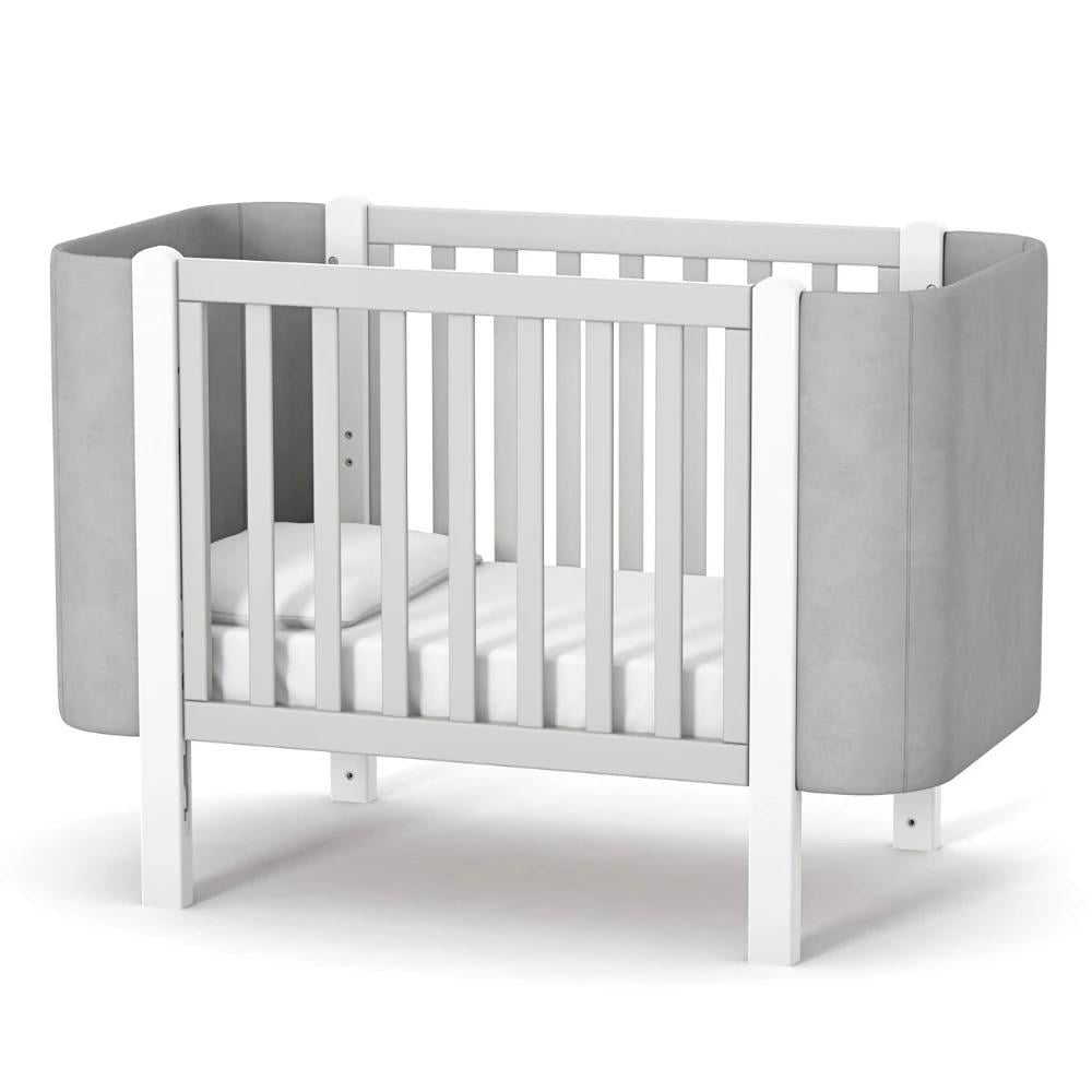 Дитяче ліжечко Veres ЛД 5 Монако Велюр 120x60 см Сірий