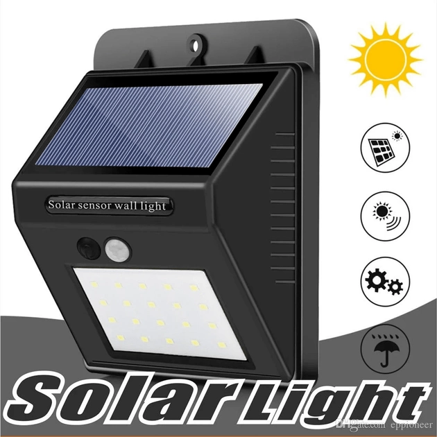 Прожектор Solar Motion Sensor Light 5115 30 LED з датчиком руху на сонячній батареї Чорний (13296880) - фото 4 Прожектор Solar Motion Sensor Light 5115 30 LED з датчиком руху на сонячній батареї Чорний (13296880) - фото 4