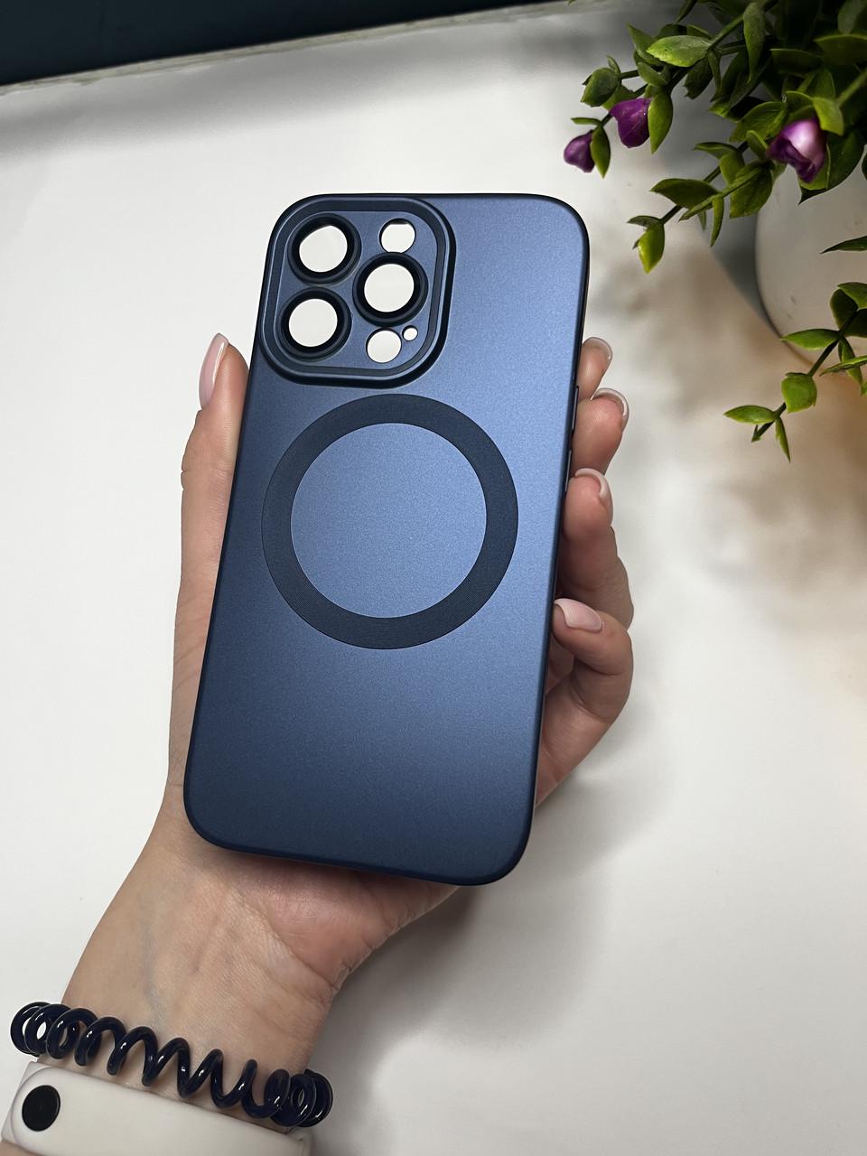 Силіконовий чохол із підтримкою MagSafe на Iphone 14 Pro Max Navy Blue