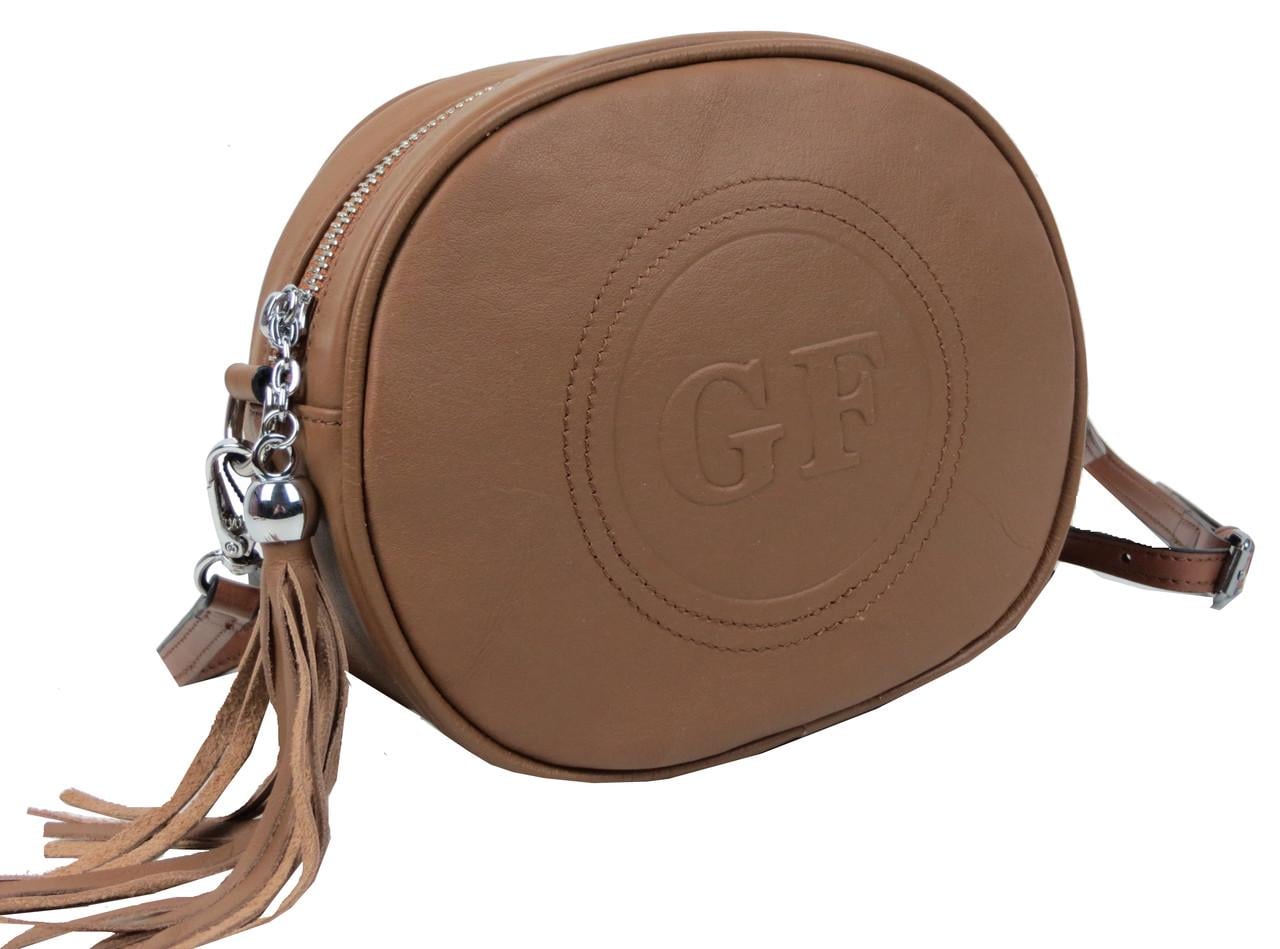 Сумка овальная Giorgio Ferretti 88838mix1 женская кожаная Коричневый
