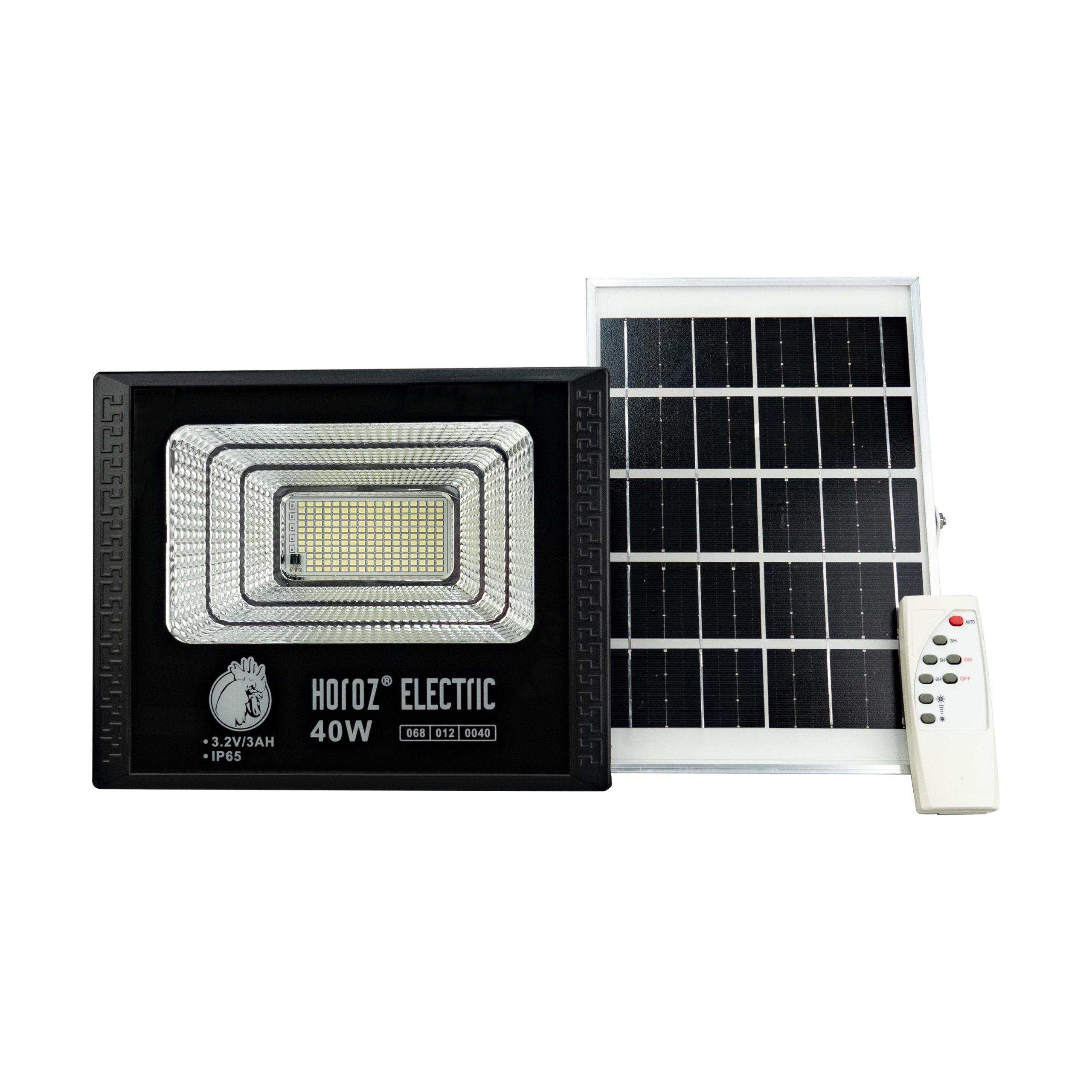 Прожектор светодиодный Horoz Electric Tiger-40 с солнечной панелью 40 W 6400K (068-012-0040-010)