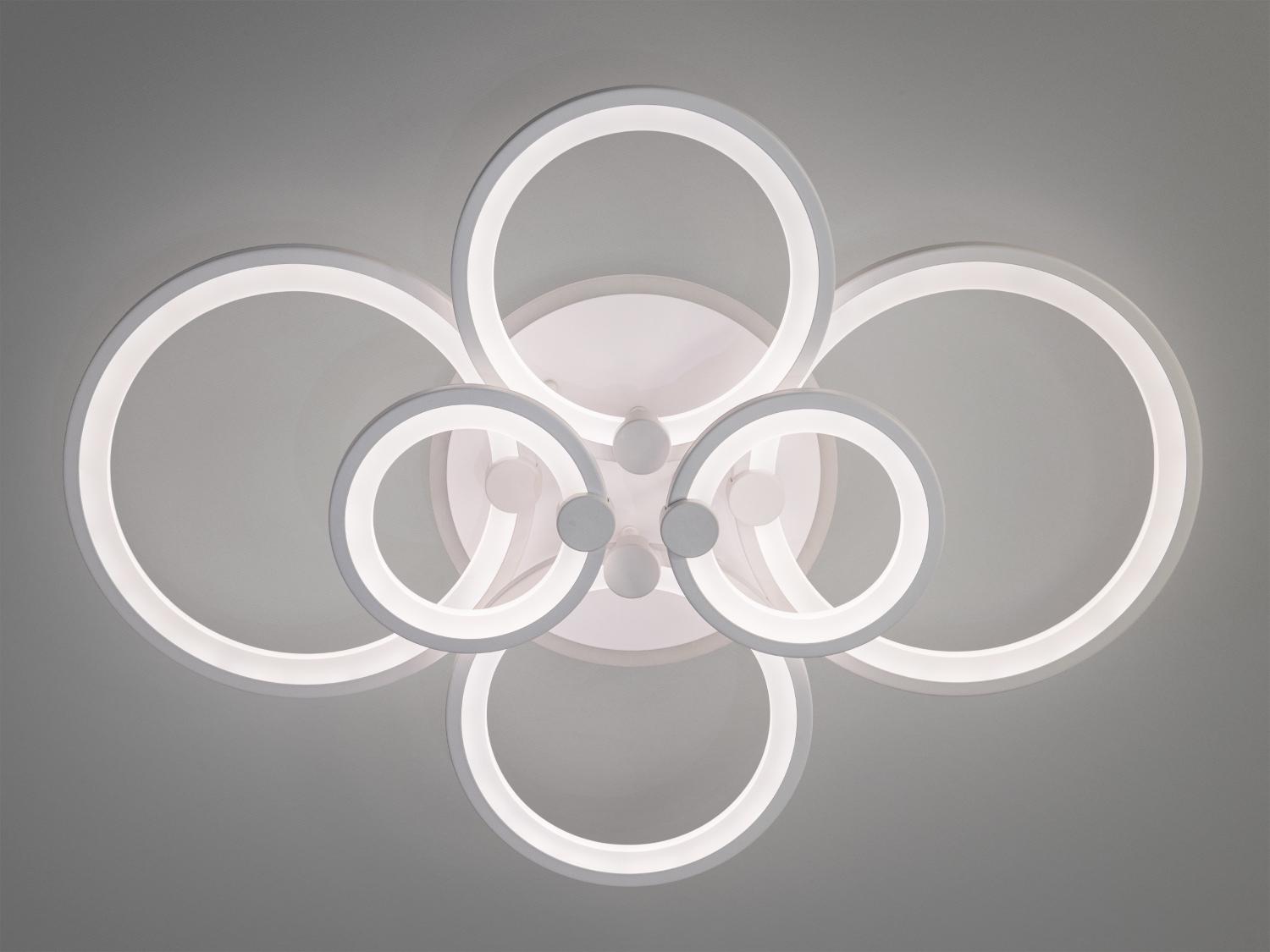 Люстра LED для низких потолков с пультом 8022-6WH-LS 135W на 19 кв.м Белый (1508072173) - фото 5 Люстра LED для низких потолков с пультом 8022-6WH-LS 135W на 19 кв.м Белый (1508072173) - фото 5