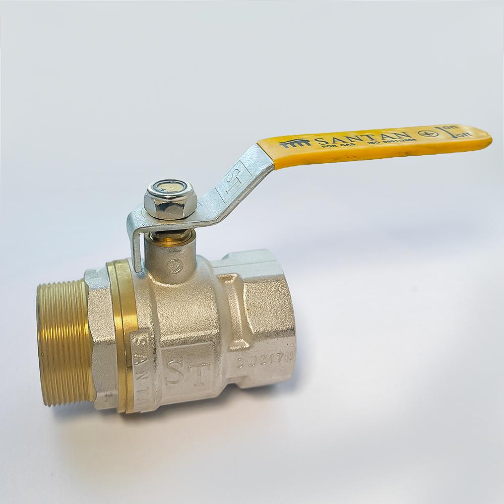 Кран кульовий для газу SANTAN Professional 605 2" зовнішній-внутрішній Жовтий (69319) - фото 2 Кран кульовий для газу SANTAN Professional 605 2" зовнішній-внутрішній Жовтий (69319) - фото 2