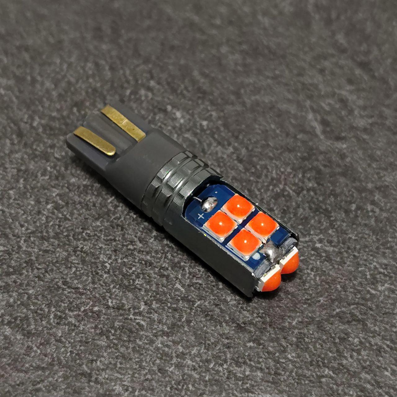 Автолампа T10 W5W 10SMD 3030 Canbus 12V 24V LED Красный (587STORE3)