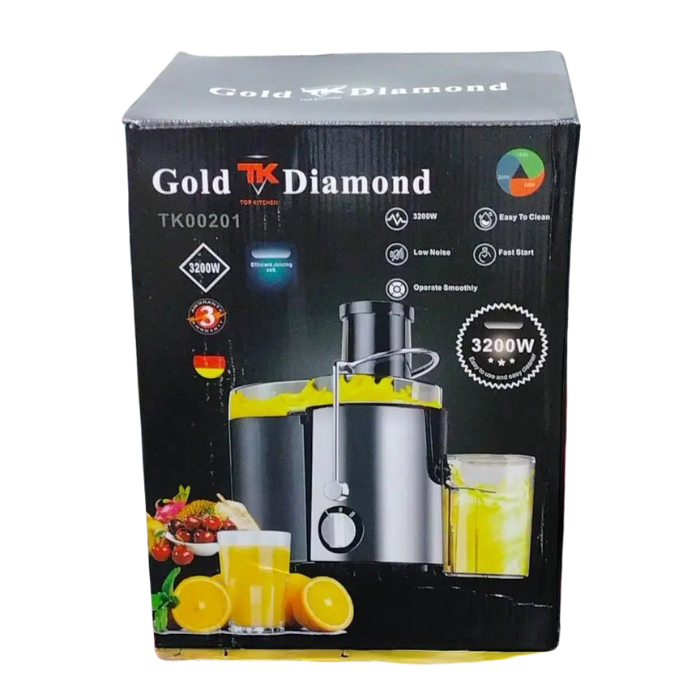 Соковыжималка электрическая Top Kitchen Gold Diamond 3200W 2 скорости (TK00201) - фото 4