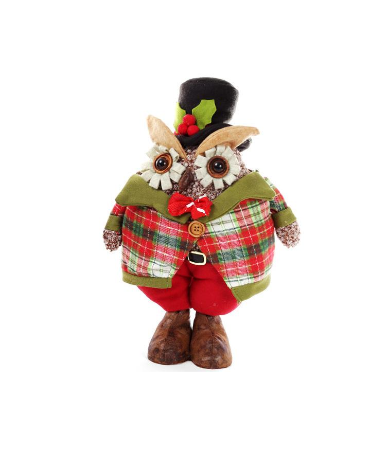 Новогодняя Игрушка мягкая Нарядная сова 37,5 см
