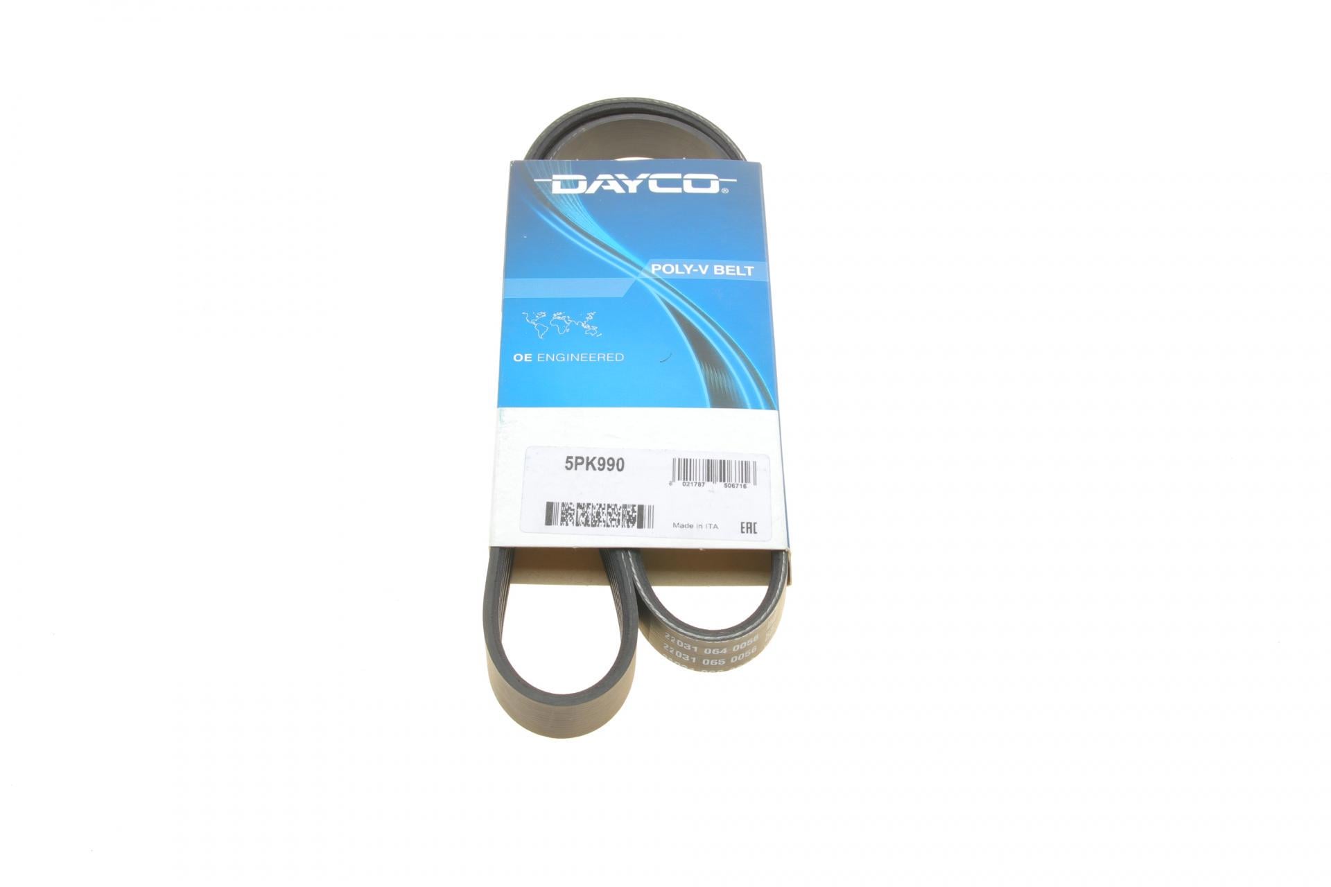 Ремінь генератора DAYCO для Opel Astra/Vectra 1.4/1.6i 88-95 (5PK990)