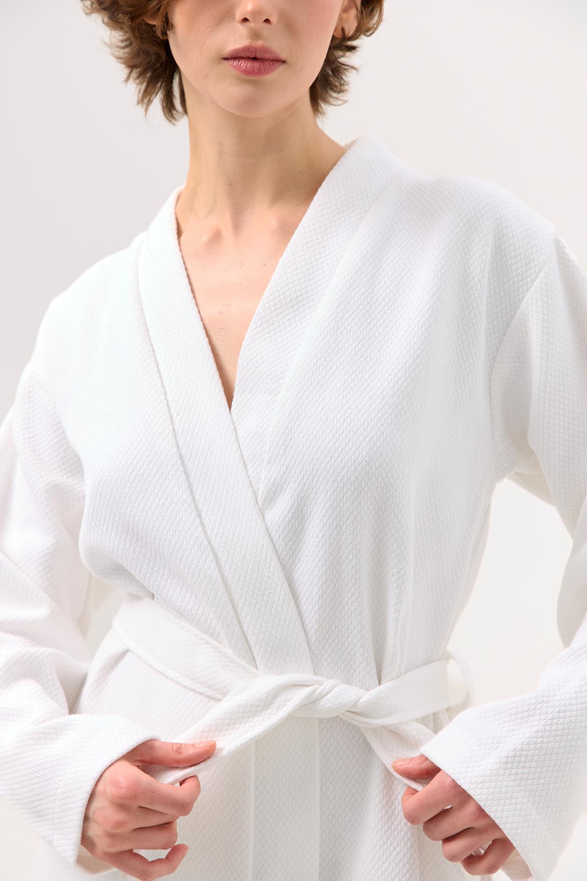 Халат-кимоно Lotus Home Samma S/M Белый (26029347) - фото 4