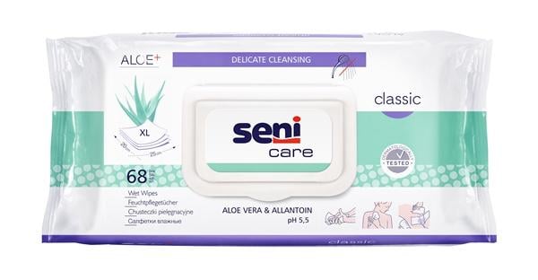 Влажные салфетки для ухода за кожей Seni Care CLASSIC 68 шт. (421618)