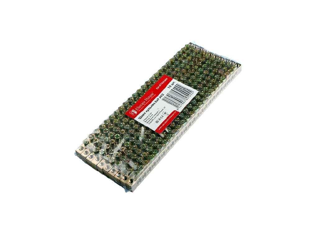 Шина нулевая Electro House 6х9 мм2 24/2 2 отверстия EH-BT692402 (805929)