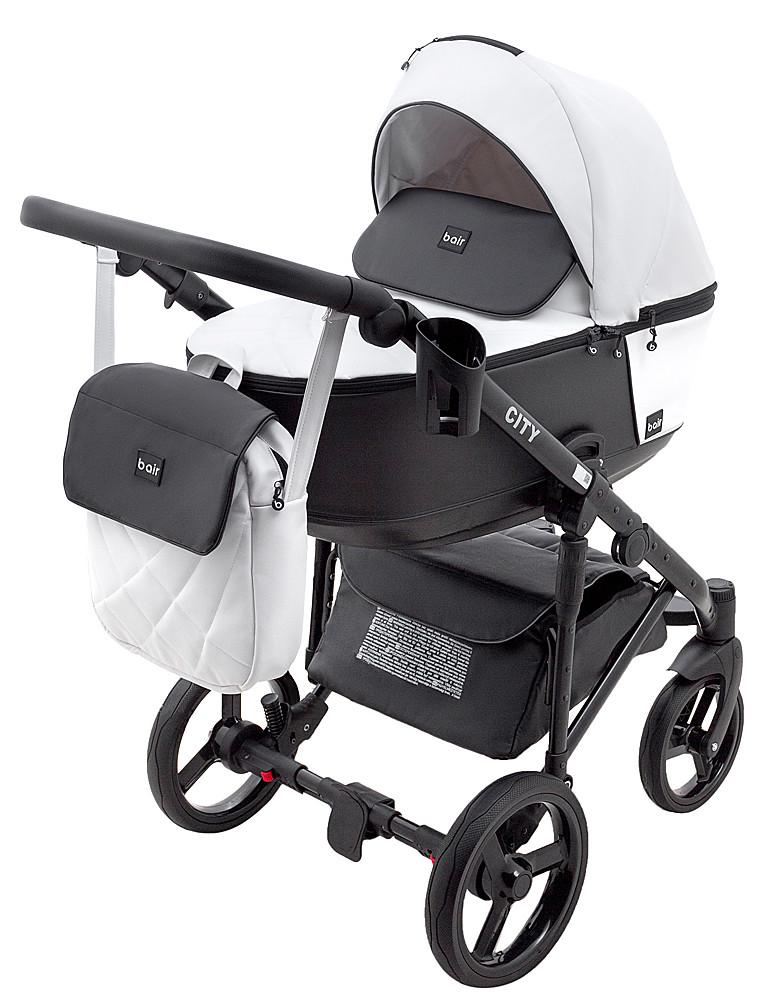 Коляска 2в1 Bair City ECO 23 Белый/Черный (626206)