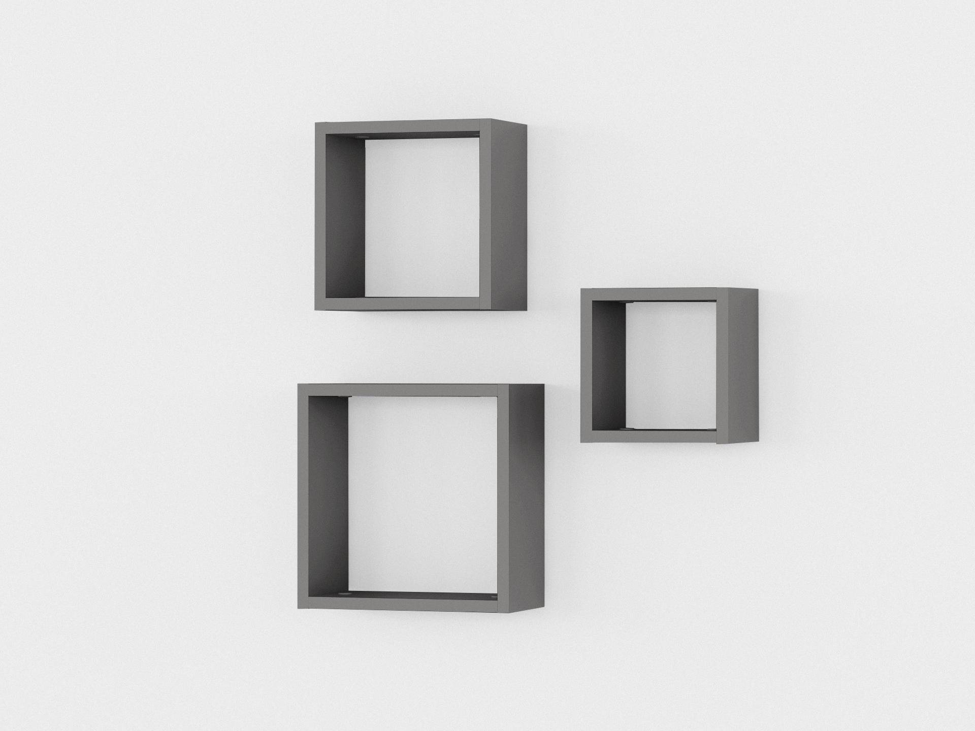 Комплект настенных полок GT-27 302х150х302 мм Антрацит - фото 2