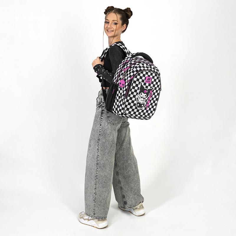 Школьный рюкзак KITE Education teens HK25-8001M Kuromi с ортопедической спинкой (995345) - фото 5 Школьный рюкзак KITE Education teens HK25-8001M Kuromi с ортопедической спинкой (995345) - фото 5