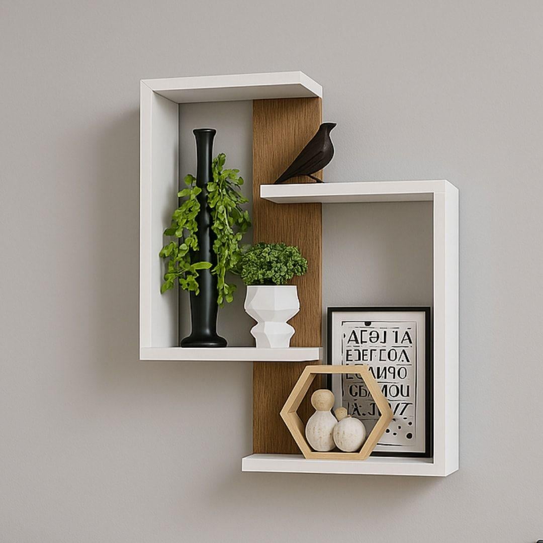 Полка-стеллаж Smart House 50х50х15 см Белый/Натуральный (ps000004) Полка-стеллаж Smart House 50х50х15 см Белый/Натуральный (ps000004)