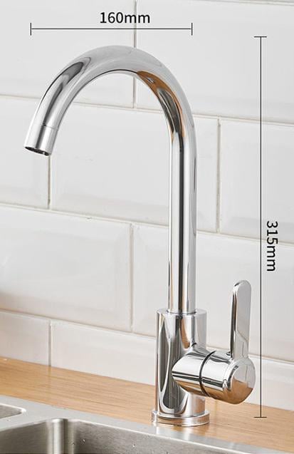 Смеситель высокий Sofo Su_01 для мойки хромированный однорычажный для горячей и холодной воды - фото 9