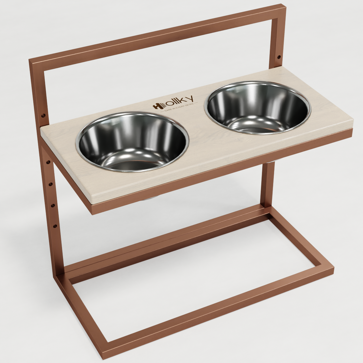 Миски на регулируемой подставке для больших собак Hollky Flex L 2х1,8 л (FL-502850-GLWH) - фото 9