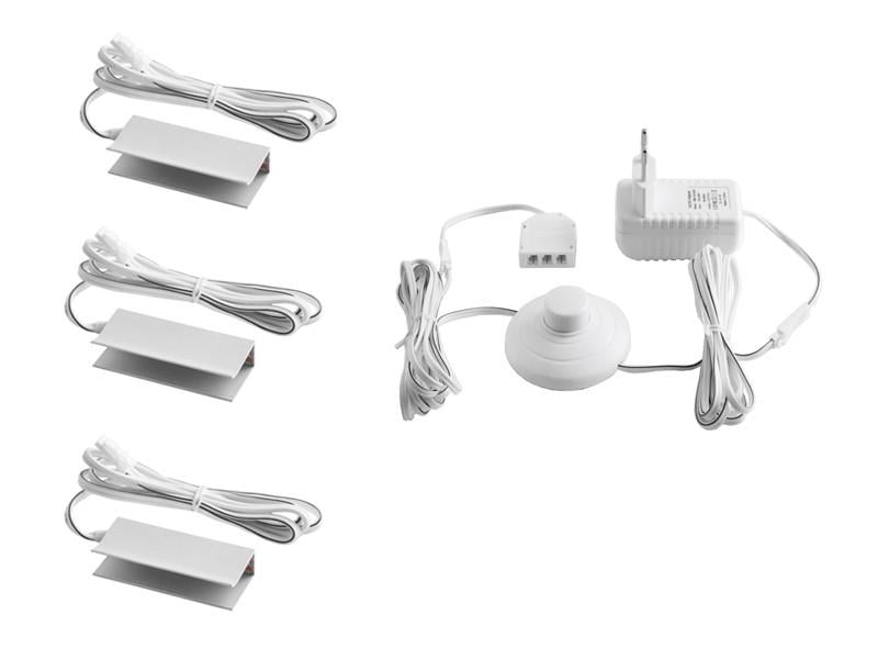 Комплект светодиодных клипс алюминиевых LEDUA для подсветки стеклянных полок 3шт 220В синий (37362193) Комплект светодиодных клипс алюминиевых LEDUA для подсветки стеклянных полок 3шт 220В синий (37362193)