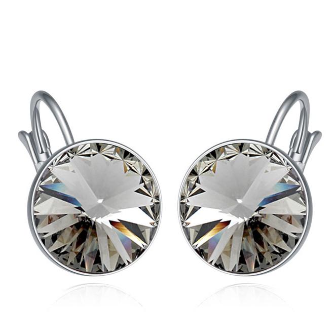 Серьги с кристаллами Сваровски Italina 17857 Серый