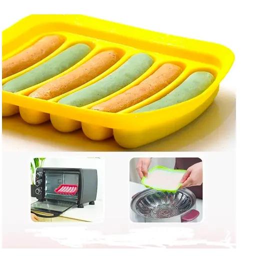 Форма для сосисок/колбасок Sausage Silicone Mold 6 ячеек Желтый (eb60c703) - фото 8