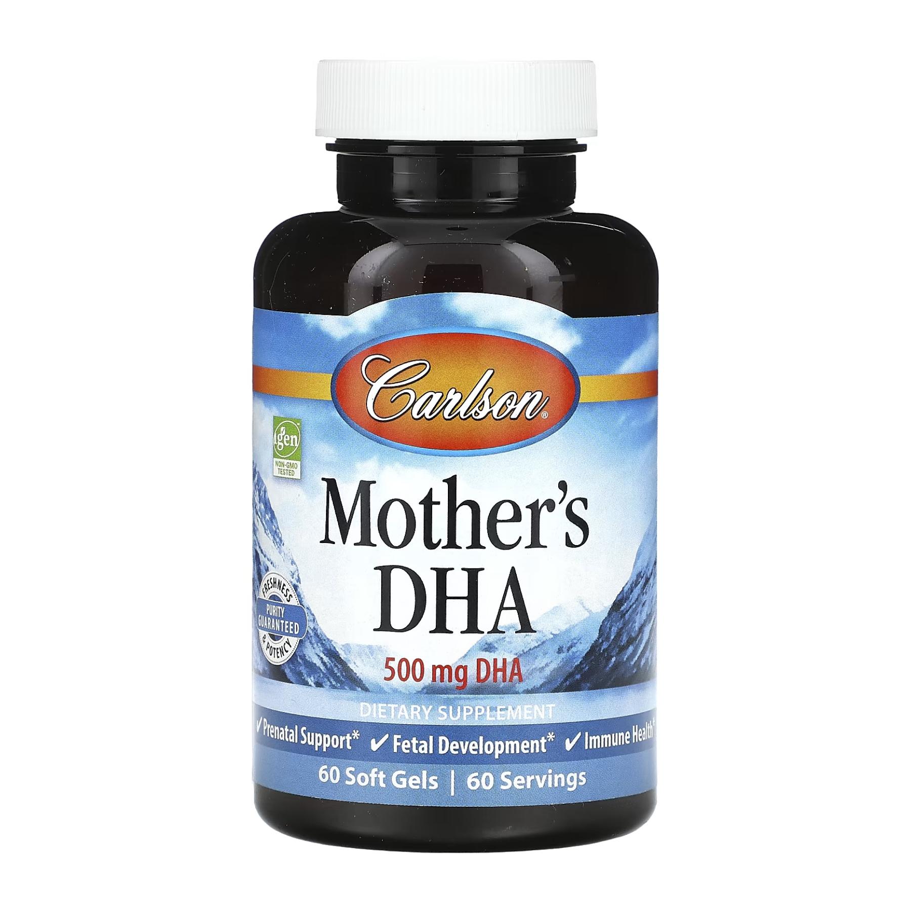 Жирные кислоты Mother's DHA 500 mg 60 softgels (2023-10-3891) Жирные кислоты Mother's DHA 500 mg 60 softgels (2023-10-3891)