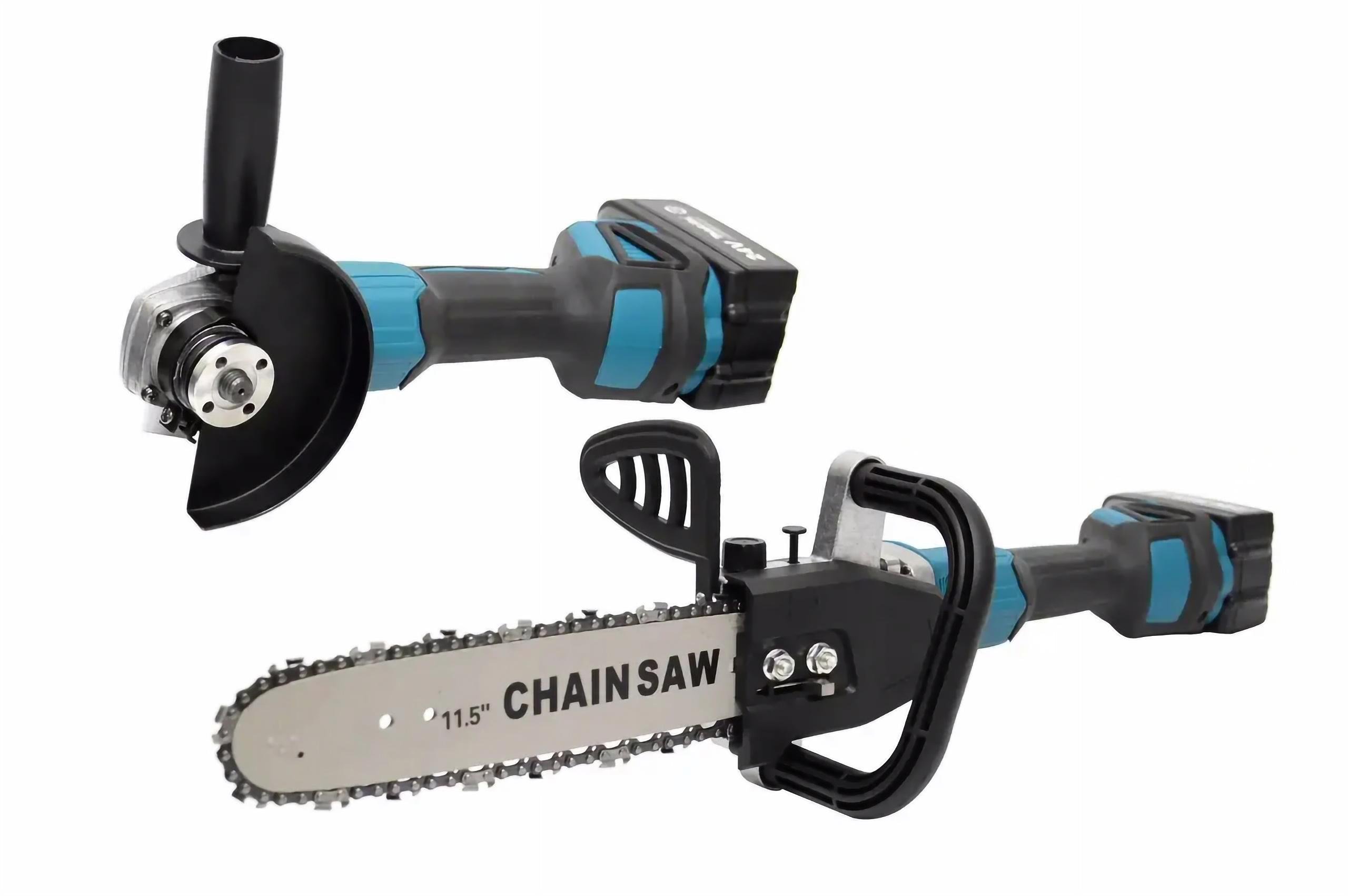 Аккумуляторная болгарка с насадкой для пилы DGA540 бесщеточная 24V/5Ah