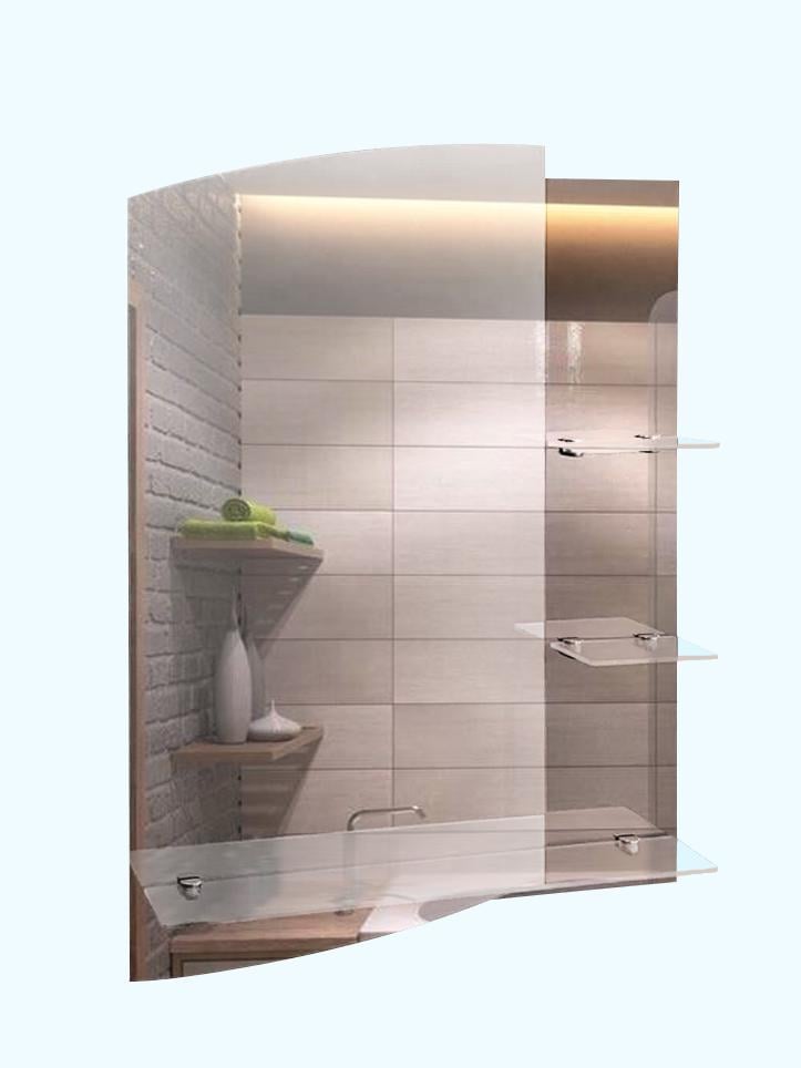 Зеркало навесное Tobi Sho FG-43 фигурное с тонированным декором и полками 500х700х120 (11413087) Зеркало навесное Tobi Sho FG-43 фигурное с тонированным декором и полками 500х700х120 (11413087)