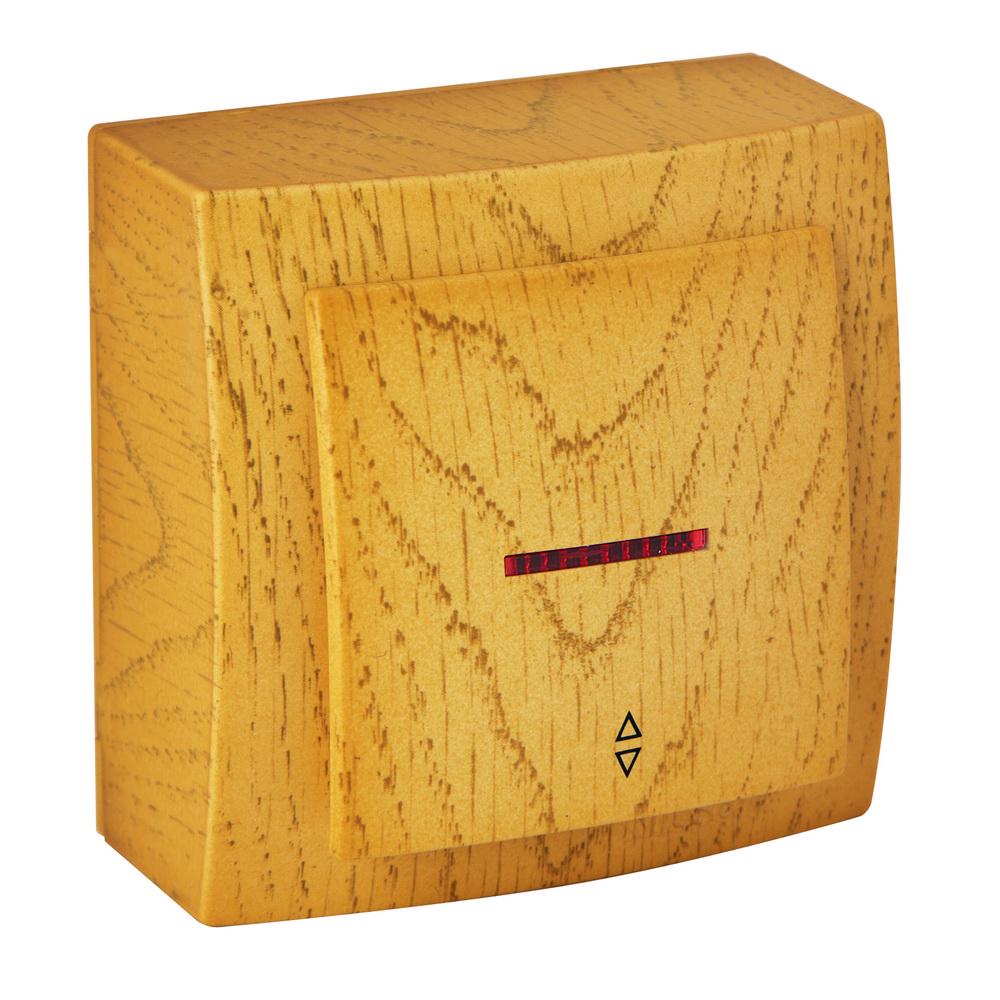 Выключатель Nilson Themis проходной с подсветкой Дуб (26251008)