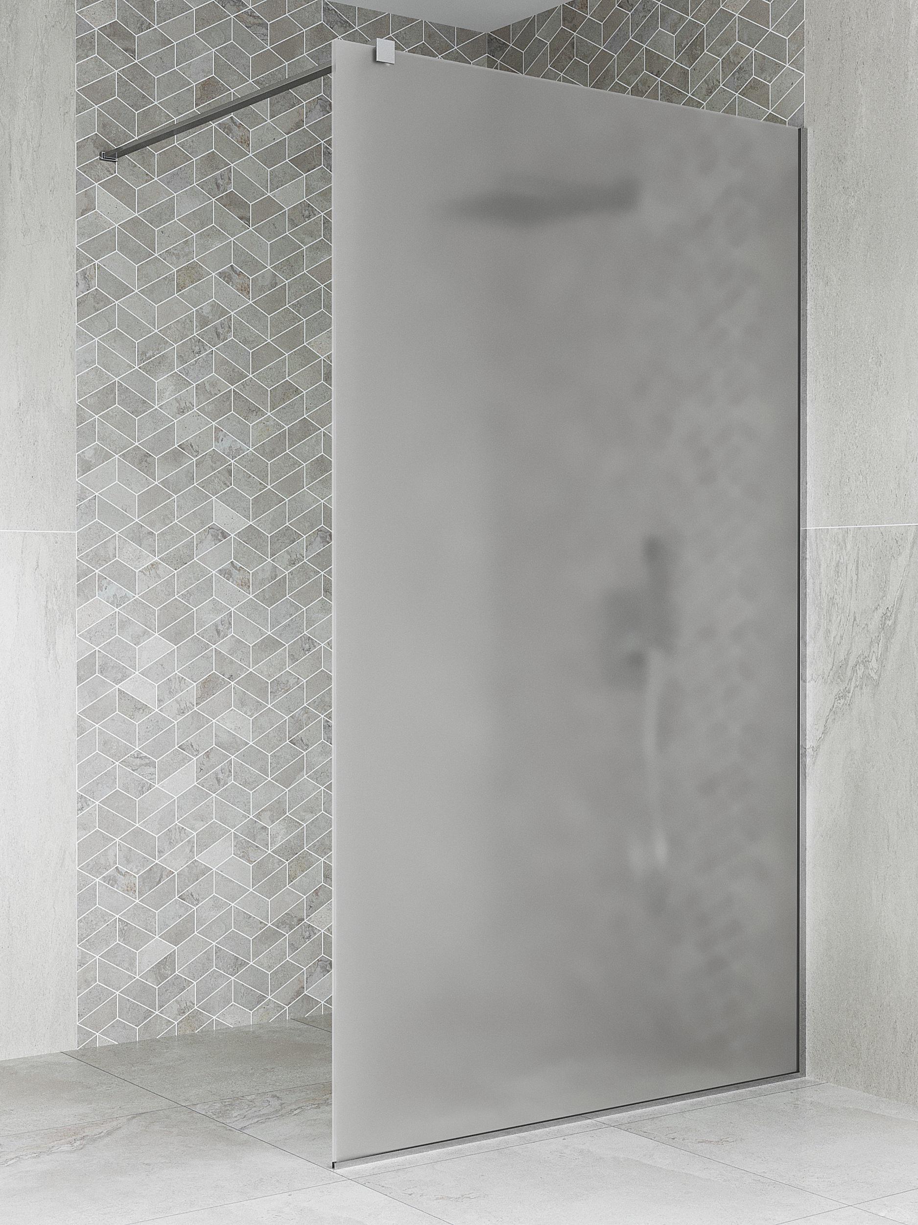 Перегородка стеклянная душевая Angie 900х2000 мм матовое стекло (20566819)