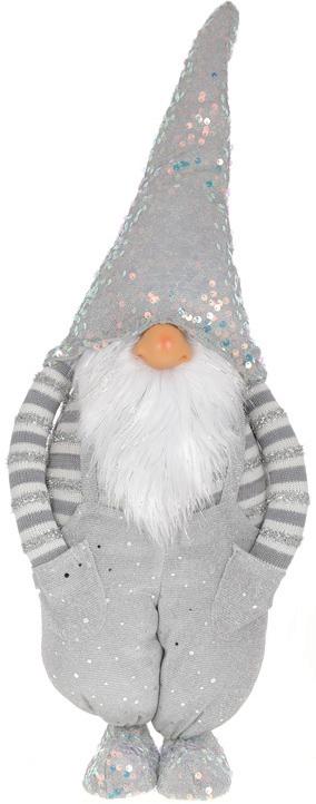 Мягкая игрушка Гном 63 см с пайетками Серебряный (BD-877-278)