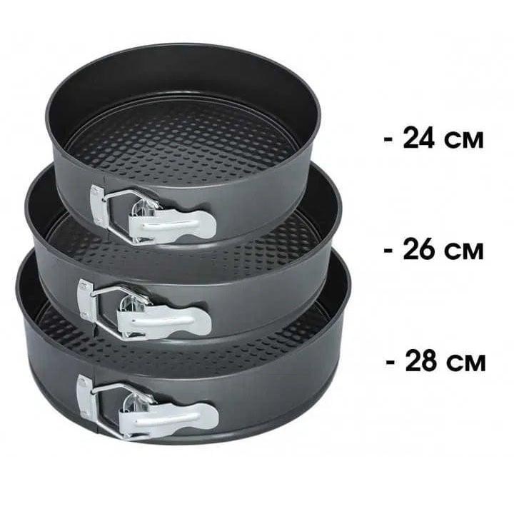 Набор разъемных форм Unique UN-1702 для выпечки и запекания 3 шт. (tf5923) - фото 2 Набор разъемных форм Unique UN-1702 для выпечки и запекания 3 шт. (tf5923) - фото 2