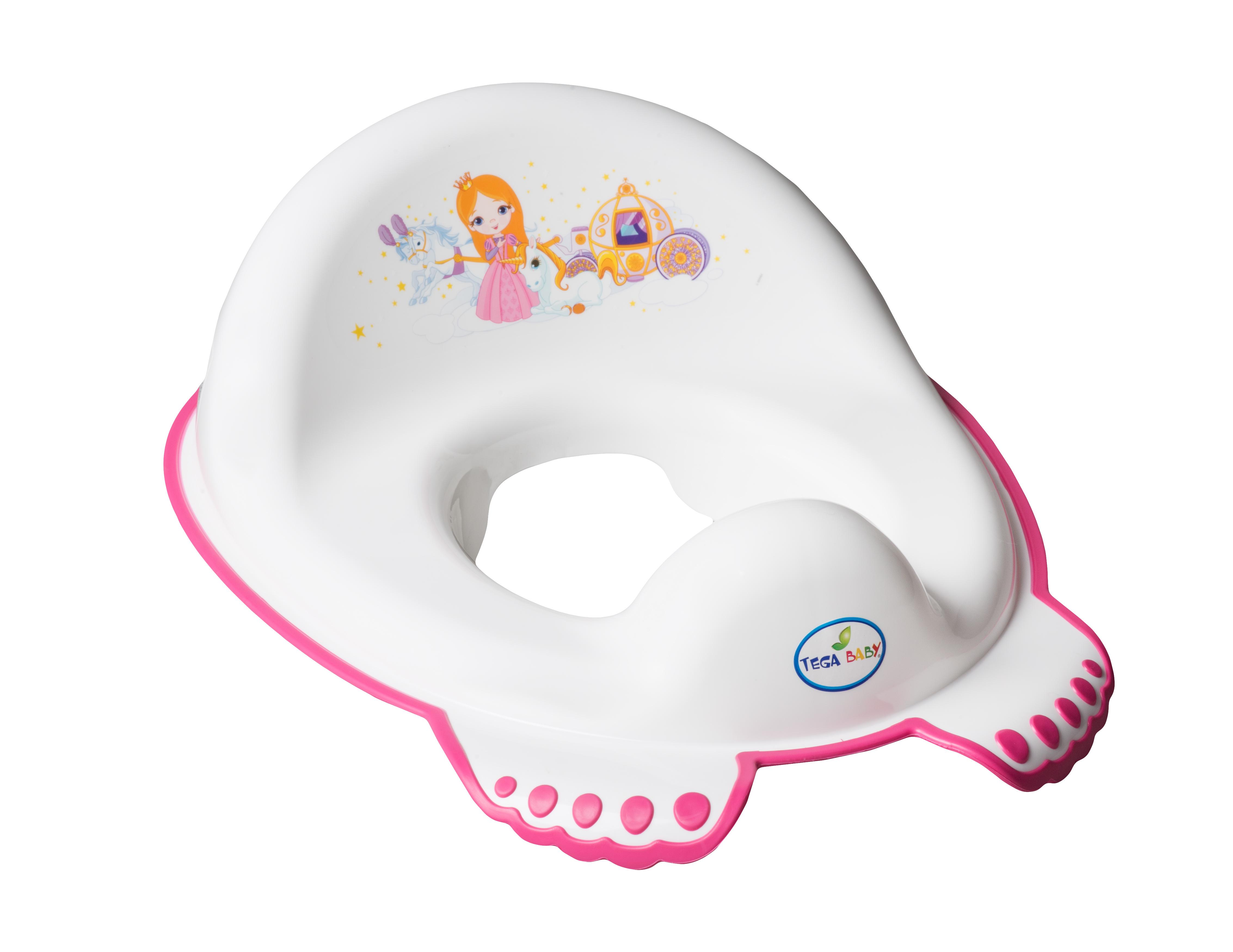 Накладка на унитаз нескользящая Tega Baby Принцесса Белый (LP-002-103)